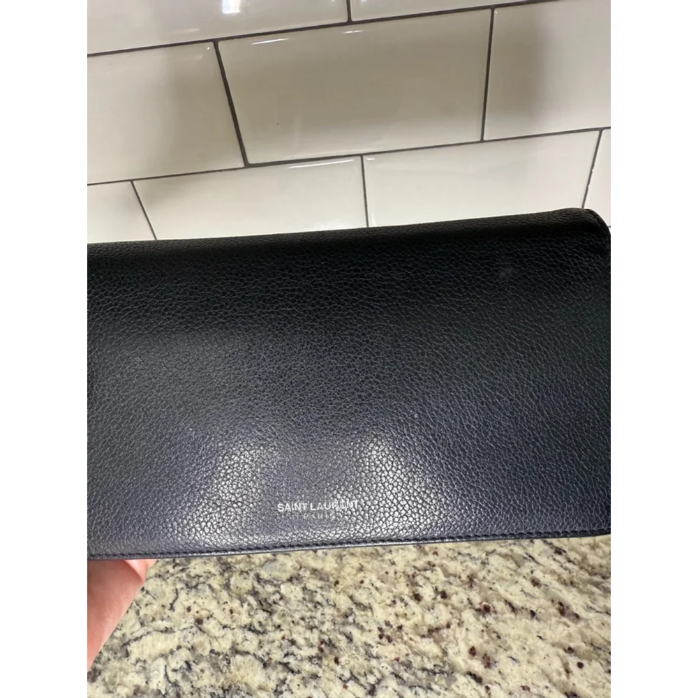 Women's Saint Laurent Black Leather Wallet - Picture 1 of 10